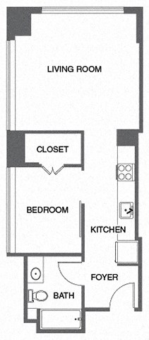 a floor plan of a small apartment