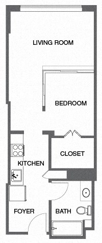 a floor plan of a small apartment