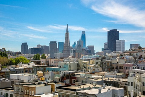 a view of the san francisco skyline