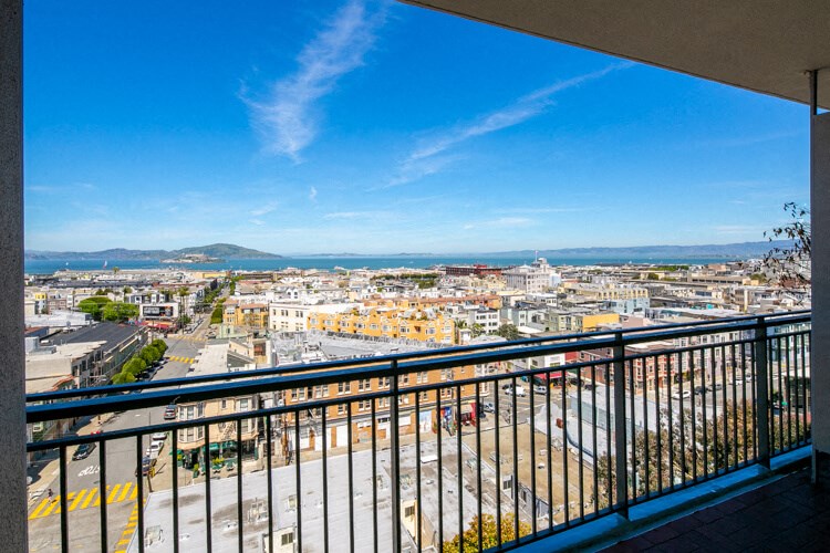 a balcony with a view of the city of valencia