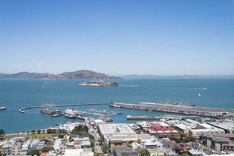 a view of the harbor in san francisco