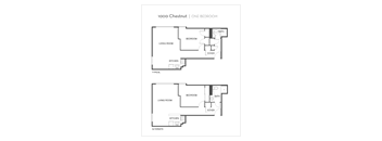 a floor plan of one bedroom apartment