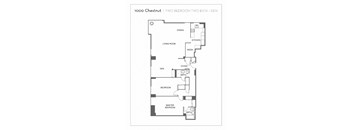 a floor plan of two bedroom two bath den