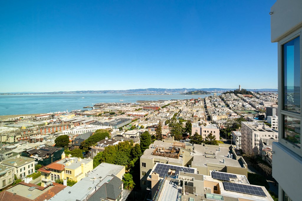an aerial view of the city of san francisco and the bay