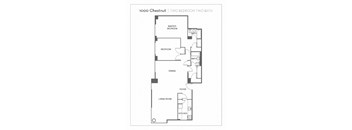 a floor plan of two bedroom two bath apartment