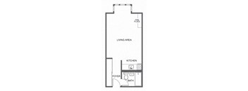 a floor plan of a house with a kitchen and a bathroom