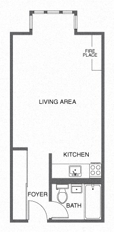 a floor plan of a house with a kitchen and a bathroom