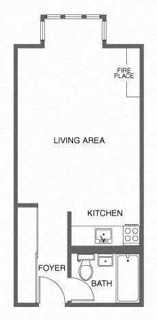 a floor plan of a house with a kitchen and a bathroom