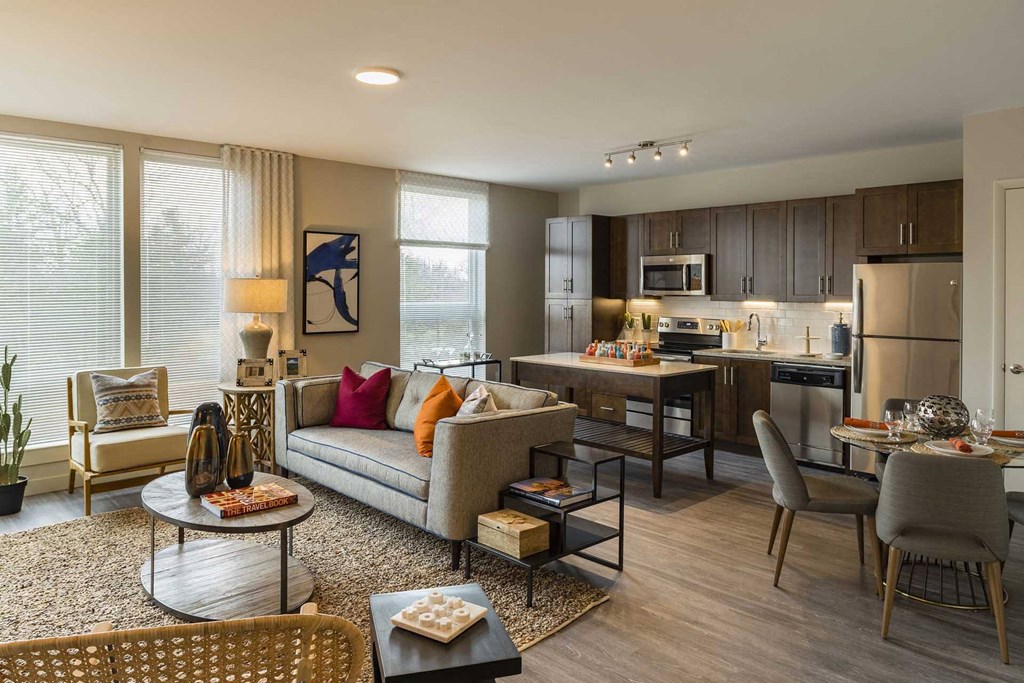 our apartments showcase a beautiful living room