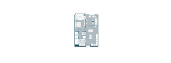 bedroom floor plan 05 | apartments in the galleria houston at Array La Mesa, La Mesa, 91942