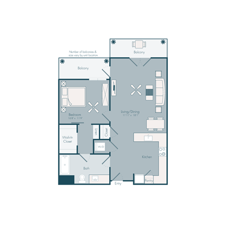 bedroom floor plan 05 | the mansions on the park at Array La Mesa, California, 91942