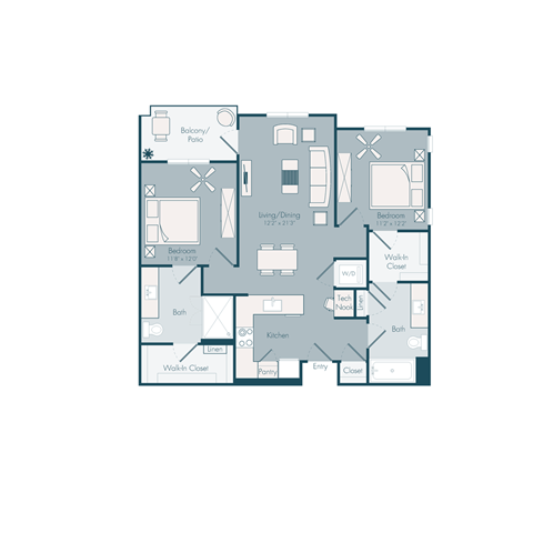 bedroom floor plan 05 | the mansions on the park at Array La Mesa, La Mesa, CA 91942