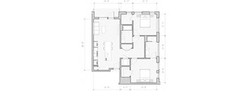 A floor plan of a house with labeled rooms and dimensions.