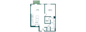floor plan photo of the station at riverfront park in denver, co