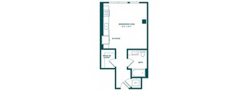 a floor plan of a house with a kitchen and a bathroom