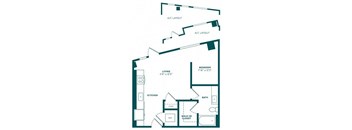 a floor plan of a house with a staircase