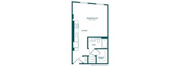 a floor plan of a house with a kitchen and a bathroom