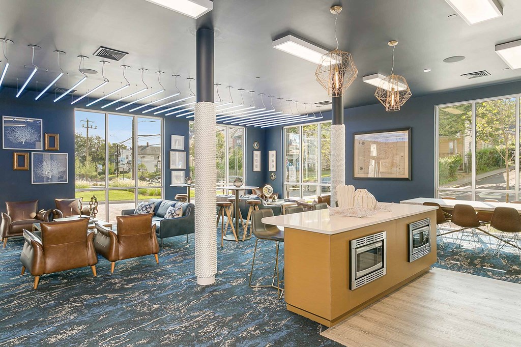 our apartments showcase a beautiful lobby