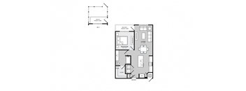 a floor plan of a bedroom apartment