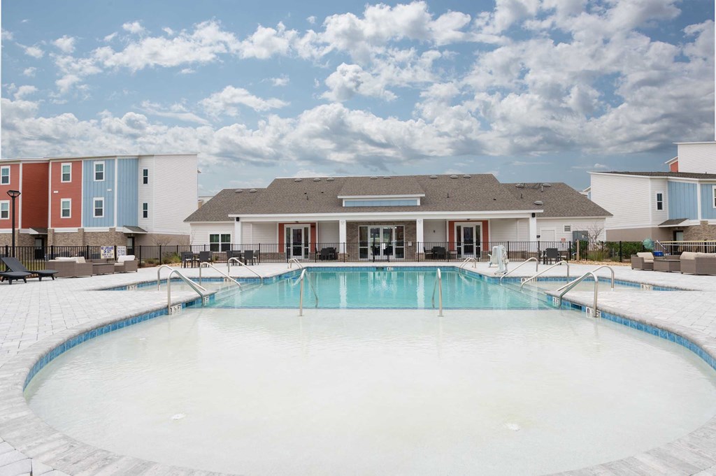 the swimming pool at the preserve at city center apartments