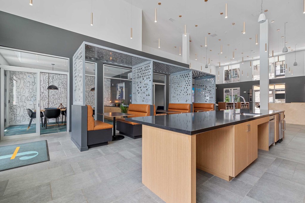 the lobby or reception area