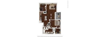 1 bed 1 bath floor plan V at Auxo at Memorial, Houston, Texas