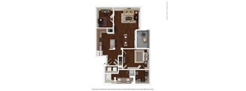 1 bed 1 bath floor plan T at Auxo at Memorial, Houston, TX