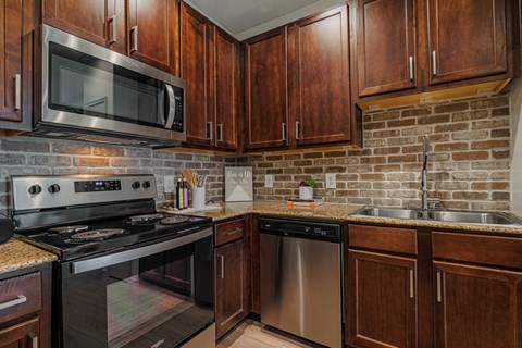 Kitchen at Auxo at Memorial, Houston, TX