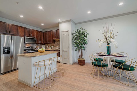 Kitchen and dining area at Auxo at Memorial, Texas
