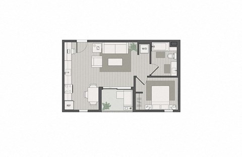 bedroom floor plan of an apartment on the fifth floor