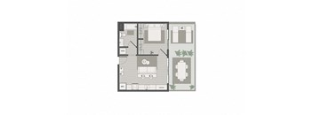 a floor plan of a house with furniture on it