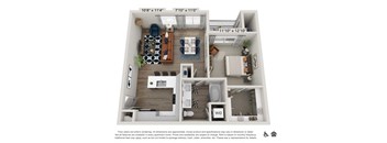 a 1 bedroom floorplan is shown in this illustration
