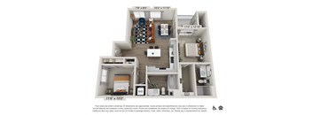 a 1 bedroom floor plan  1190 sq ft