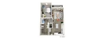 a1 floor plan  1 bedroom  129