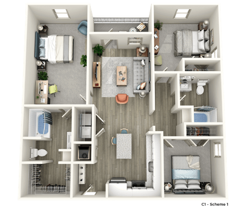 a1 floor plan  1 bedroom 297m2  the clubhouse