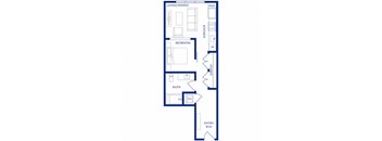 blueprint of a floor plan for an apartment