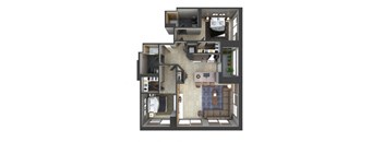 the bedroom floor plan of a 2100 sq ft apartment