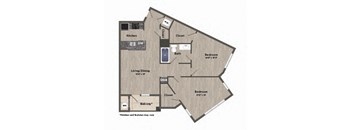 a floor plan of a 2100 sq ft roommates