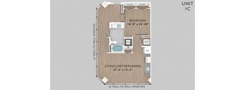 urnurn floor plan of a unit with roommates