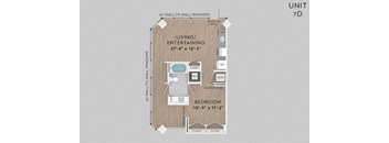 urnurn floor plan of a unit with roommates