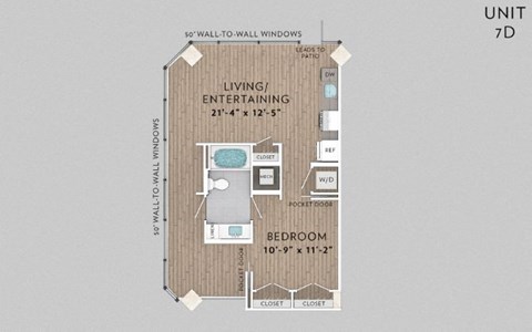 urnurn floor plan of a unit with roommates