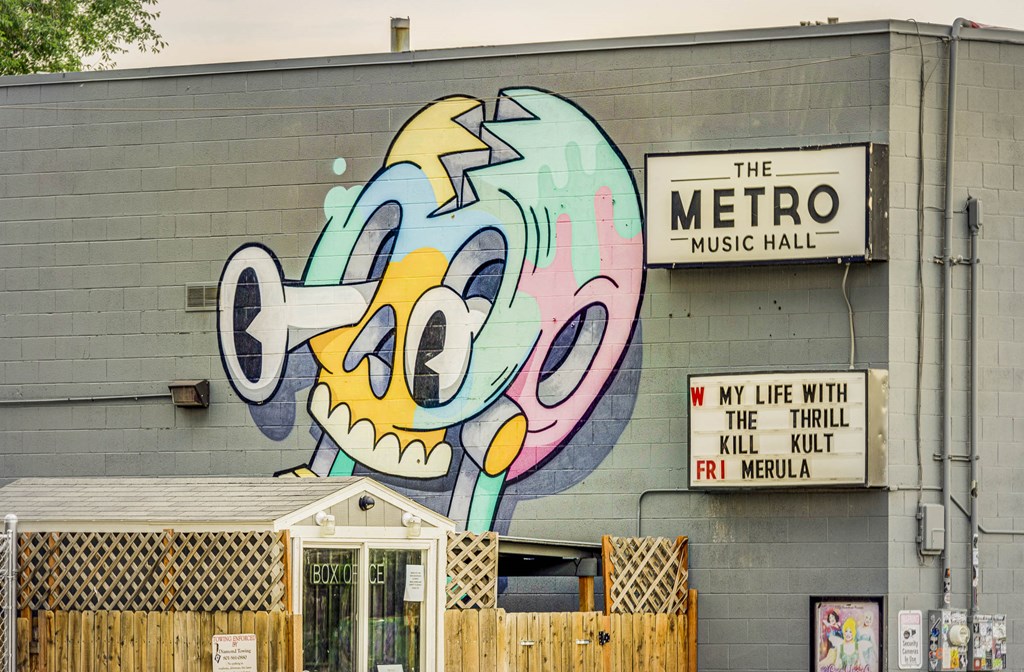 a mural on the side of a building