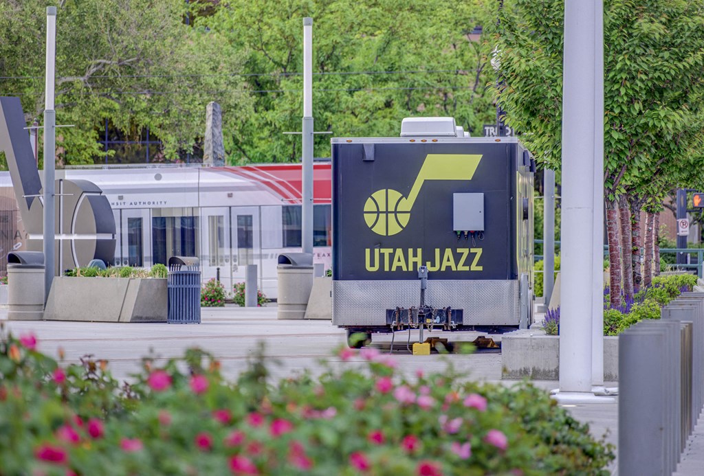 a ups truck is parked in front of a building