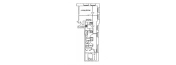 a floor plan of a house with a living room