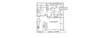 the attic floor plan of a small house with a living room