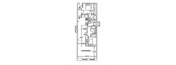 a floor plan of a house with a living room