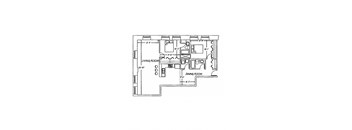 a floor plan of a house with a dining room and a living room