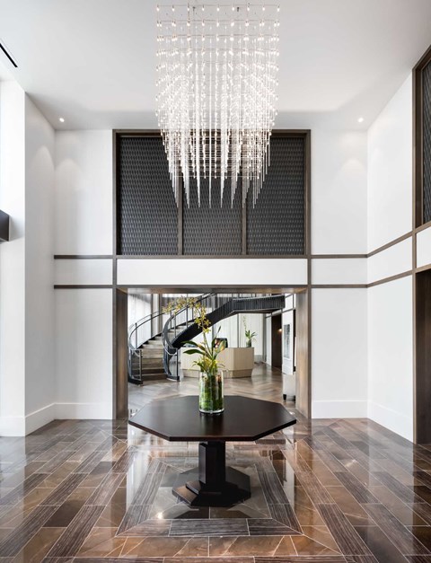 Modern Lobby Area at Grey House, Texas, 77027