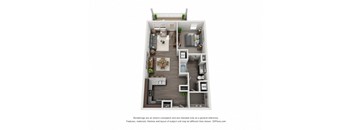 a 1 bedroom floor plan  villas at spring creek apartments