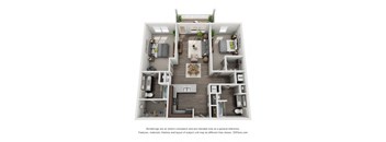 a 1 bedroom floor plan  villas at spring creek